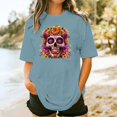 thumbnail image 4 of NuoCaiYun Womens Plus Size Tshirt Graphic Tees Crew Neck Summer Short Sleeve Loose Fit Tops, 4 of 6
