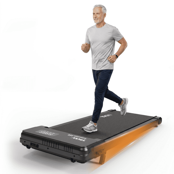 TKW Walking Pad with Incline, 200 lbs Capacity Under Desk Treadmill, 2.5HP Quiet Motor, Anti Slip Shock Absorbing Belt, LED Display and Remote Control for Home Office