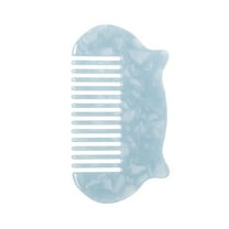 Unique Bargains 1 Pc Women Durable Cat Ear Hair Comb Blue Acetate Sheet