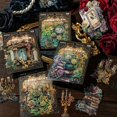 thumbnail image 2 of Paquete de Pegatinas Vintage de 80 Piezas: Hermosas Pegatinas de Flores y Rosas, Relojes, Alféizares, Libros, Velas - Suministros para Manualidades DIY, 2 of 5