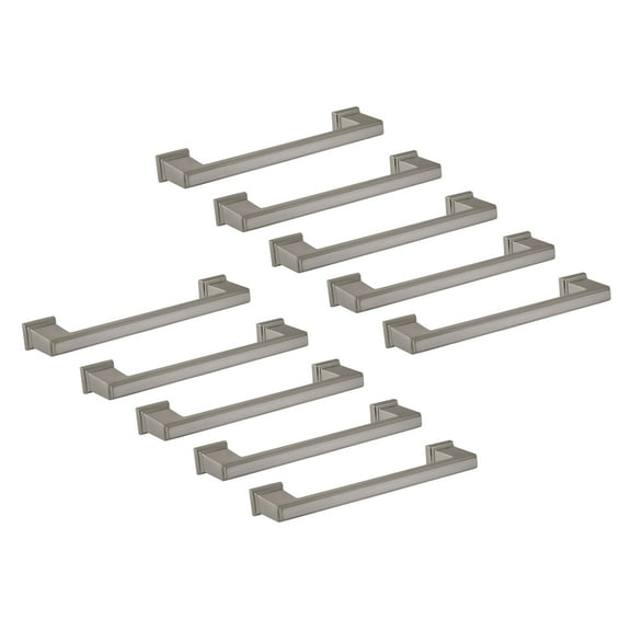 Design House 189159 Gage 5 in. Center-to-Center Kitchen Drawer Pulls Cabinet Handles Satin Nickel, (10-Pack)