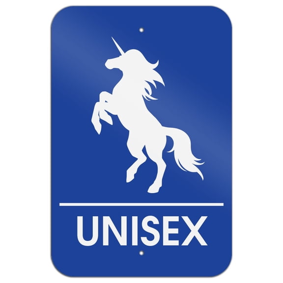 Unicorn Unisex Restroom Bathroom Washroom Sign Home Business Office Sign