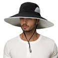 thumbnail image 1 of Chapeau Seau Respirant pour Hommes Femmes Été Soleil Extérieur Pêche Randonnée Camping Sports Sangle Réglable Léger Confortable Voyage Plage, 1 of 5