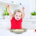 thumbnail image 1 of Baby Plates, Silicone Suction Plate Portable  Safe High Temperature  with Spoon Fork for Kids Green, 1 of 8