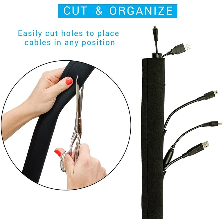 Zipper Cable Sleeve Flexible Wire Cable Management Cable Wire Protector  Computer Cable Organizer PC Cable Management Cover