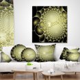 thumbnail image 4 of Designart Yellow Symmetrical Unique Fractal Design - Floral Throw Pillow - 16x16, 4 of 5