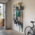 thumbnail image 4 of Garden Tool Organizer, Garage Hanging Storage, Black Steel, 4 of 6
