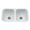 White, variant on Houzer PCD-3400 WH 13 1/2"x15 1/8"x9" Porcelain Enamel Double Bowl Sink Undermount