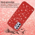 thumbnail image 4 of Compatible with Samsung A52 Case Glitter Shockproof, for Samsung Galaxy A52 Phone Case Bling Sparkly Soft TPU and PC Silicone Shiny Girl Women Thin Protective Cover (Red), 4 of 7