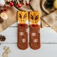 thumbnail image 2 of EnJoCho Clearance Christmas Socks Warm Coral Velvet Thick Christmas Socks Sleep Cartoon Floor Fuzzy Christmas Socks Adult Xmas Winter Themed Charming Socks Heated Socks Bulk Red Green Cute&Fun, 2 of 6