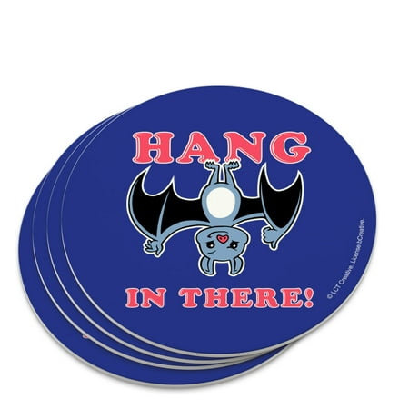 

Hang in There Bat Funny Humor Novelty Coaster Set
