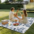 thumbnail image 4 of Blue Fruit Outdoor Rug 3x5 Ft - Reversible Patio Rug Outdoor Camping Rugs, Vintage Plant Nature Botanical Flower Floral Indoor Outdoor Area Rugs, Non-Slip Outdoor Carpet Runner for Deck/Porch, 4 of 8