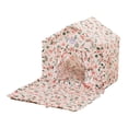 thumbnail image 2 of Casa para gatos, tienda para mascotas, cama para gatitos, perrera desmontable, cama para perros pequeños con cojín para centro de actividades de flores rosadas, 2 of 8