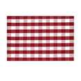 thumbnail image 1 of SIfdSeng My Items Red and White Checkered Rug Layered Rug Suitable for Front Door Entrance Outdoor Decorations Washable., 1 of 6