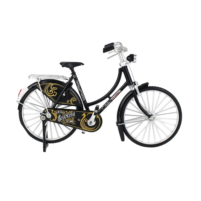 EeaseMX Manualidades de modelado de bicicletas en miniatura. Figura de bicicleta antigua. Adorno para el escritorio del hogar.