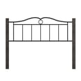 thumbnail image 4 of Bowery Hill Traditional Queen Metal Arched Scroll Headboard with Frame in Black, 4 of 12