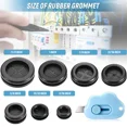 thumbnail image 3 of 52Pcs Rubber Grommet Firewall Hole Plug Electrical Wiring Gasket Assortment Kit, 3 of 5