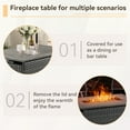 thumbnail image 6 of POCASSY 6PCS Outdoor Furniture Set with Fire Pit Table - All Weather Gray Wicker Outdoor Sectional Sofa with Club Chair and 41" Propane Firepit Table for Deck, Porch, Garden - Gray, 6 of 13