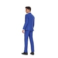 thumbnail image 7 of ETHAN Mens 3-Piece Suit Set Solid Polyester Slim Line for Career Fair Conference Presentation Set Black Royal Blue, 7 of 7