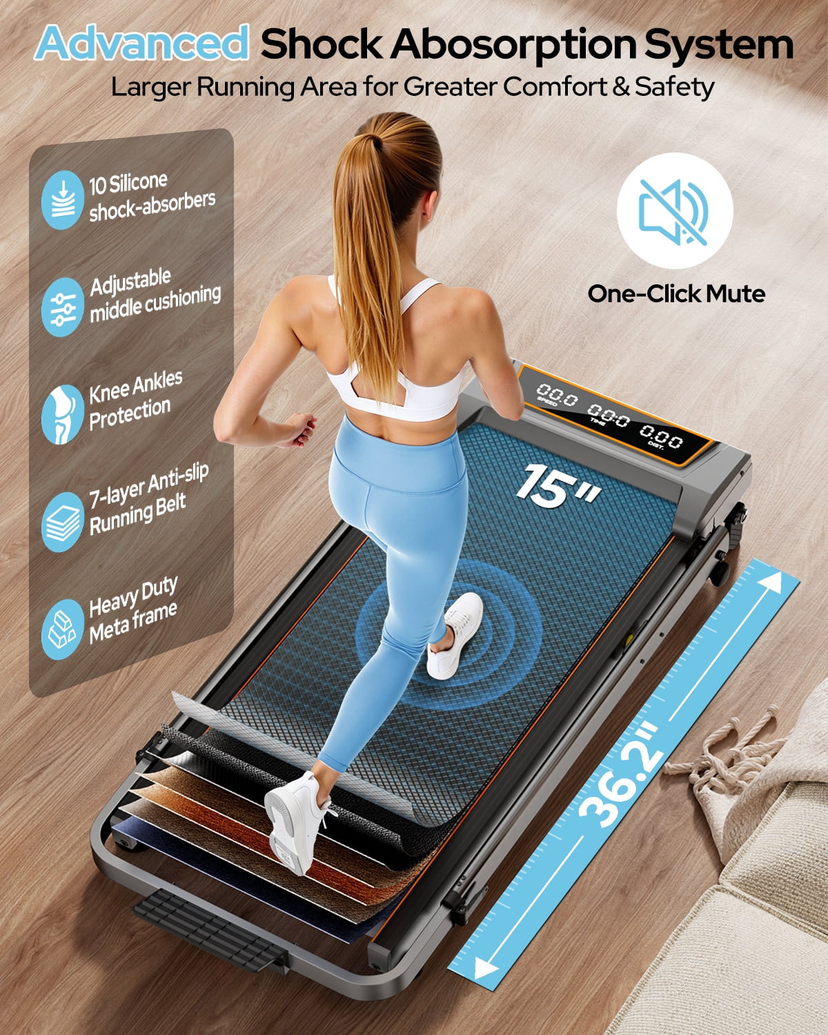 Walking Pad with 12% Incline/Adjustable Height Handle Bar, Upgraded 3.5HP Walking Pad with Handle Bar, 4 in 1 Foldable Treadmill with Incline, Electric Portable Treadmills for Home 350LBS, LED Displa