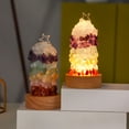 thumbnail image 3 of Sunjoy Tech Faux Crystal Salt Table Lamp Plug And Play 110v-240V Amethyst Bedside USB Stone Natural Desktop Nightstand Light Bedroom Supplies, 3 of 8