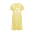 thumbnail image 4 of Rbaofujie Short Pants Nightwear Women's Oversized Short Nightgown Printed Round Neck and Short Sleeves Dress Sleepshirt for Women Clearance, 4 of 4