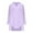 Purple, variant on Women's Casual Linen Cotton V-neck Long Sleeve Loose Fit Dress - S~3XL, Plus Size Friendly Soft Breathable
