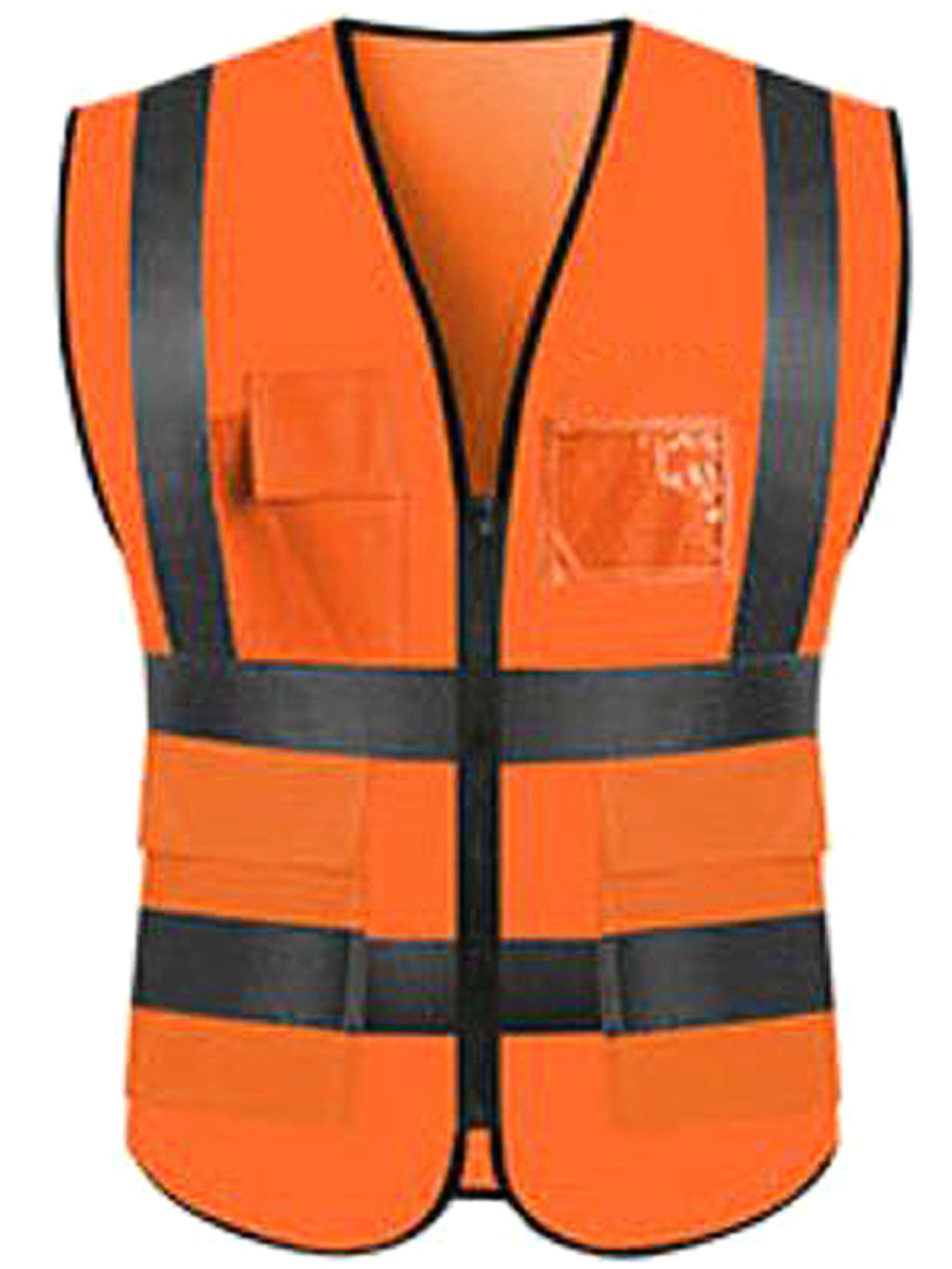 Orange Hi  High Viz Visibility Vest Safety Waistcoat Jacket Size Medium Cheap 