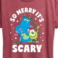 thumbnail image 3 of Monsters Inc - So Merry Its Scary - Women's Short Sleeve Graphic T-Shirt, 3 of 5