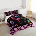 thumbnail image 3 of Homewish Cartoon Unicorn Flamingo Bedding Comforter Set,Chic Leopard Print Twin Comforter Sets,Tropical Botanical Cacrus Bedding Set For Girls Kids,Microfiber Bedroom Decor,2 Pieces, 3 of 8