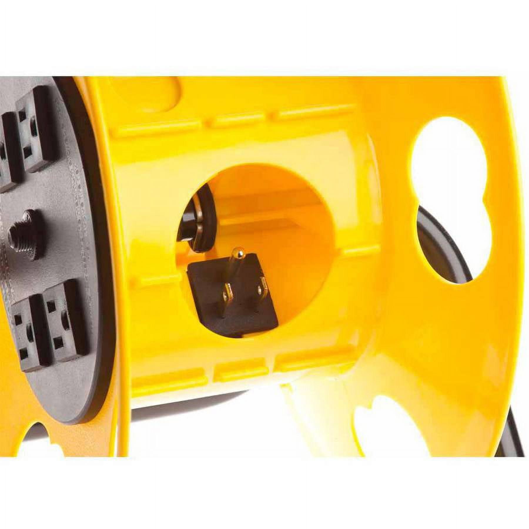 Bayco SL2000PDQ - Add-A-Cord Quad Tap Cord Reel With Circuit Breaker Yellow  With Black Handle
