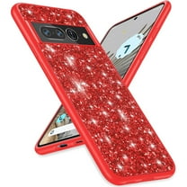 TECH CIRCLE for Google Pixel 8 Pro Phone Case, Glitter Sparkle Bling Shiny Diamond Slim Soft TPU Silicone Anti-Slip Protective Case Cover for Women Girls for Google Pixel 8 Pro 5G 6.7" 2023, Red