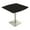 Black Cypress w/Silver Base, variant on 42" Small Boat Bistro Height Table Square Metal Base Bar Table