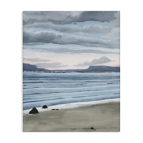 Stupell Industries Contemporary Calming Coastal Shore Ripples Canvas Art, 24 x 30, by Grace Popp