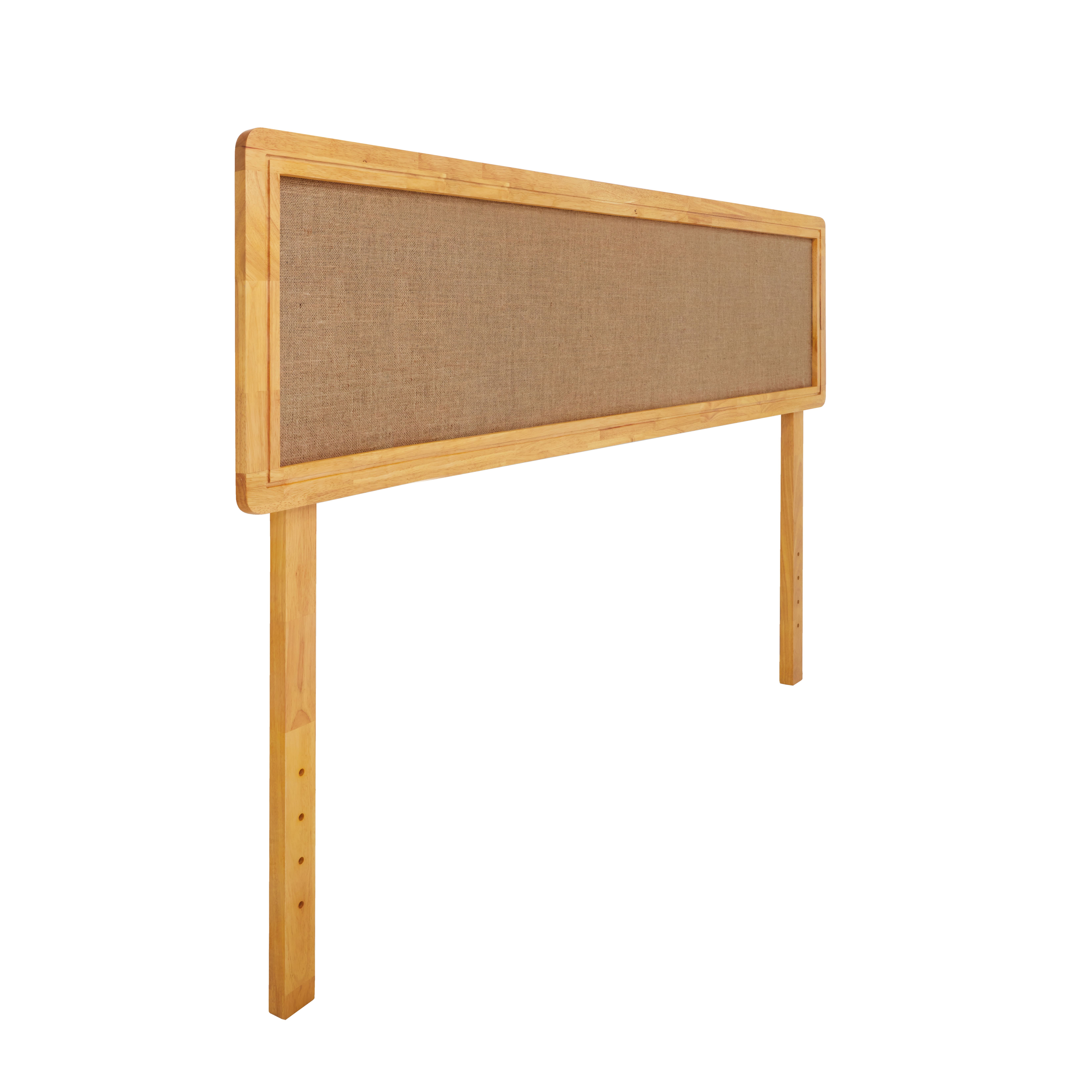 Grace King Size Headboard, Bohemian, Solid Wood, Natural