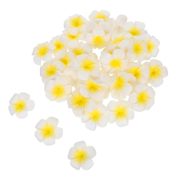 WRISTBIQUE Hawaiian Artificial Flowers White Eva Beach Decor Unique Tropical Style