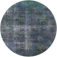thumbnail image 1 of Ahgly Company Machine Washable Indoor Round Industrial Modern Light Slate Gray Area Rugs, 4' Round, 1 of 7