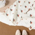 thumbnail image 4 of bbymog Girls Fashion Floral 2 Piece Outfit V Neck Long Sleeve Pullover Tops and Wide Leg Pants Set Fall Girls' Clothing Sets Size 8-13 White 9-10Years, 4 of 9
