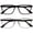 Black / Gray - 2 Pairs, variant on OPULIZE NYX Blue Light Blocking Glasses - Anti-Glare Computer & Gaming Eyewear - UV & Eyestrain Protection - Rectangular Frame - Black - Mens Womens - 2 Pack