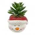 thumbnail image 4 of Pequeñas plantas artificiales navideñas en macetas, decoración realista para interiores. Muñeco de nieve, 4 of 9