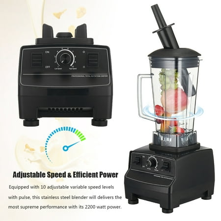 2200W 2L Multi-Function Electric Fruit Juicer Extractor Blender Mixer Processor Heavy Duty Commercial Grade 6 Blades 3 HP (Best Rated Heavy Duty Blenders)