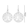 thumbnail image 4 of LeCalla 925 Sterling Silver Hypoallergenic Light-Weight Tree-of-Life Drop Dangle Earrings for Women and Teen 30MM, 4 of 7