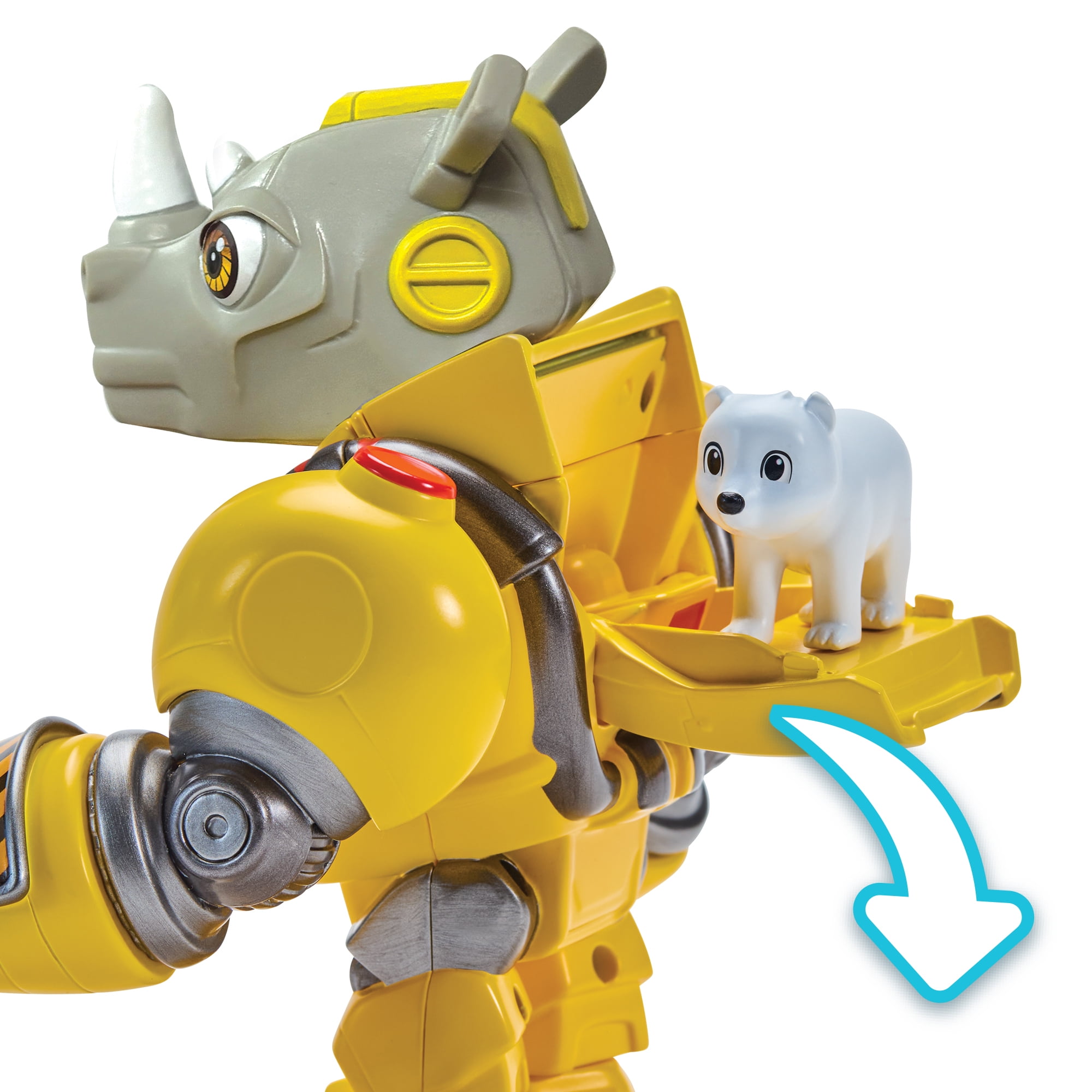 Team Mekbots: Animal Rescue Rhino Mek with Kawhi by Playmates Toys