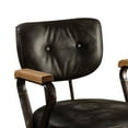 thumbnail image 2 of Metal & Leather Executive Office Chair, Black, 2 of 2