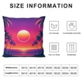 thumbnail image 6 of AWERP Hawaiian Sunset on Big Island Anaehoomalu Bay Ocean Romantic Resort Decorative Square Accent Mauve Black Pillow Case Set of 2 White, 6 of 6