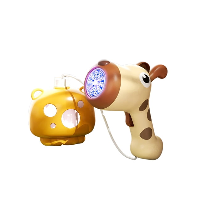 Yellow Childrens Backpack Bubble Toy Version Ye Automatic Blower 20 Hole Design Fun 140Ml Capacity