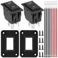 thumbnail image 1 of 2-Piece Instant Reverse Polarity Switch 12V 20A DPDT 4-Pin 3-Position ON-OFF-ON Power Jack Rocker Switch RV Motor Switch KCD2, 1 of 5
