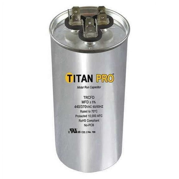 Titan Pro Dual Run Capacitor,45/75 MFD,4 1/4"H TRCFD4575