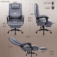 thumbnail image 6 of Waleaf Office Chair with Footrest,90-165°Reclining Ergonomic High Back Computer Desk Chair Lumbar Support for Home Office, 6 of 7