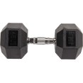 thumbnail image 1 of Rubber Encased Hex Dumbbell in Pairs  Singles or Set, 1 of 4
